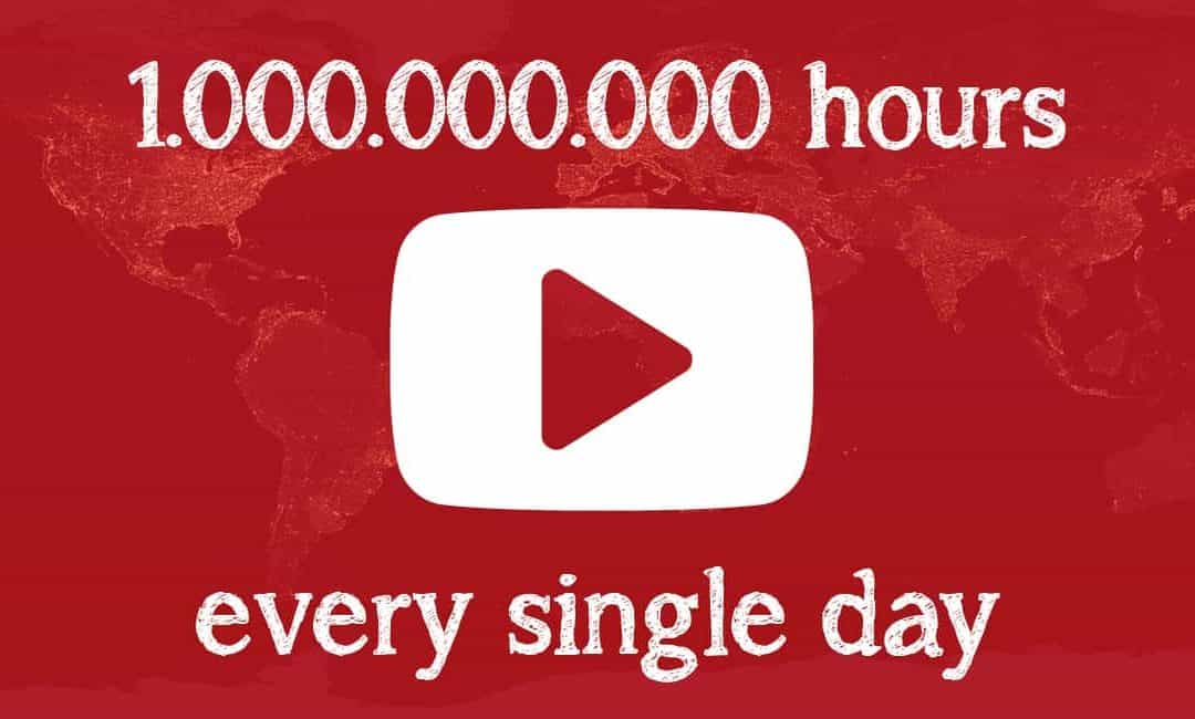 YouTube bereikt 1 miljard uur per dag